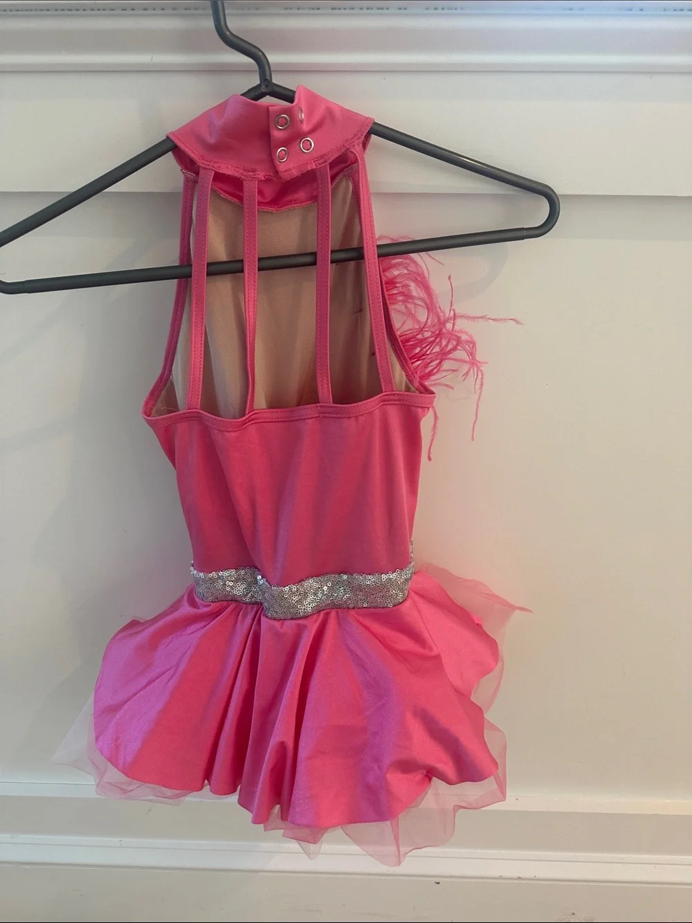 Weissman Hot Pink Sequin Floral Dance Costume